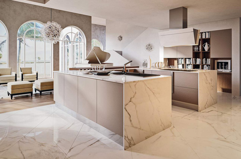 top cucina moderna in marmo