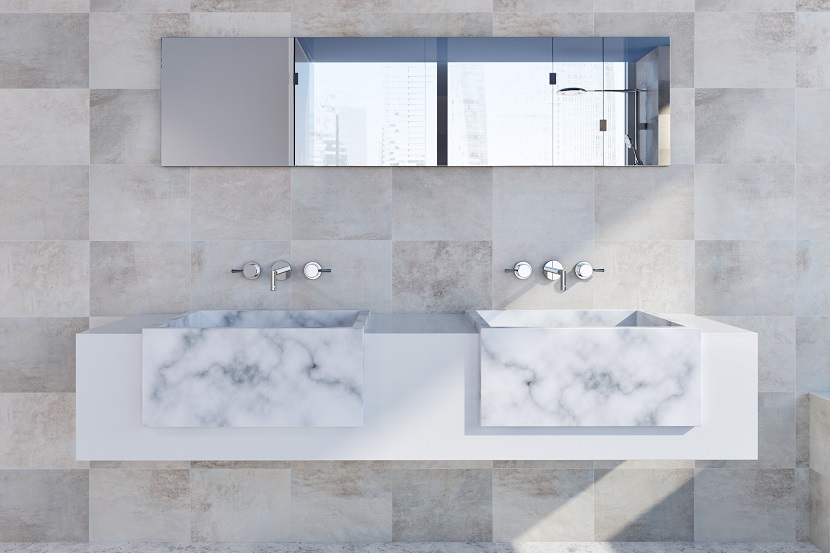 lavabo in marmo bagno moderno