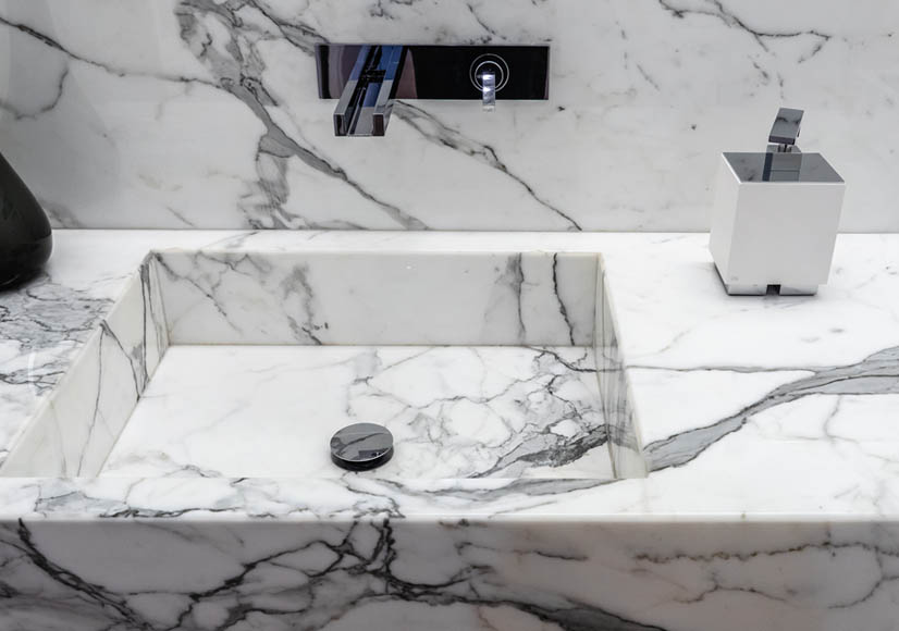 lavabo marmo bianco Marmi Strada