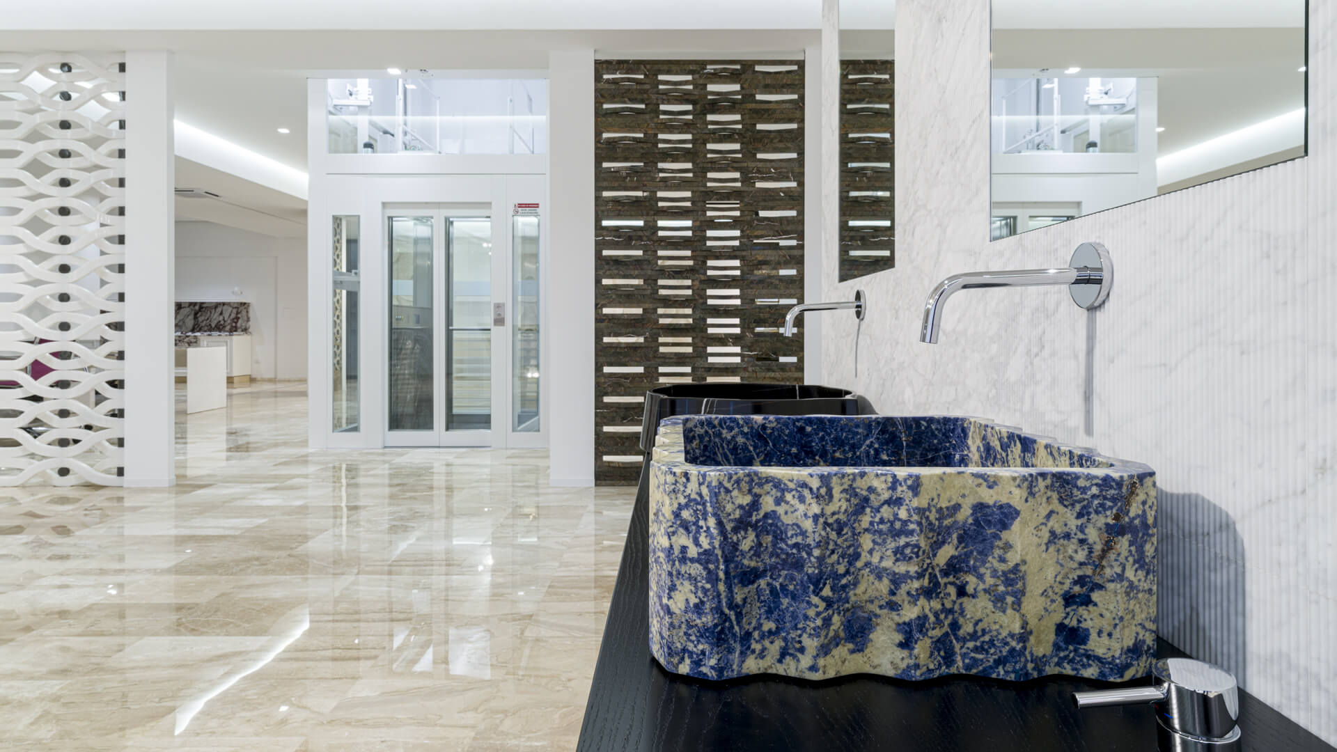 lavabo rettangolare marmo pregiato design elegante moderno marmi strada